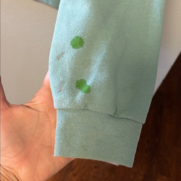 Jerzees Sage Green Myrtle Beach Hoodie Women’s Size: Medium has stains - Picture 7 of 7